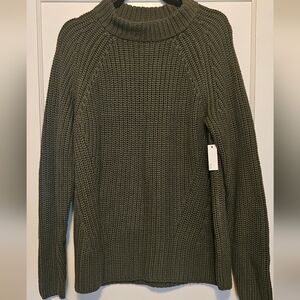 Goodthreads Olive Green Chunky Knit Crewneck Sweater